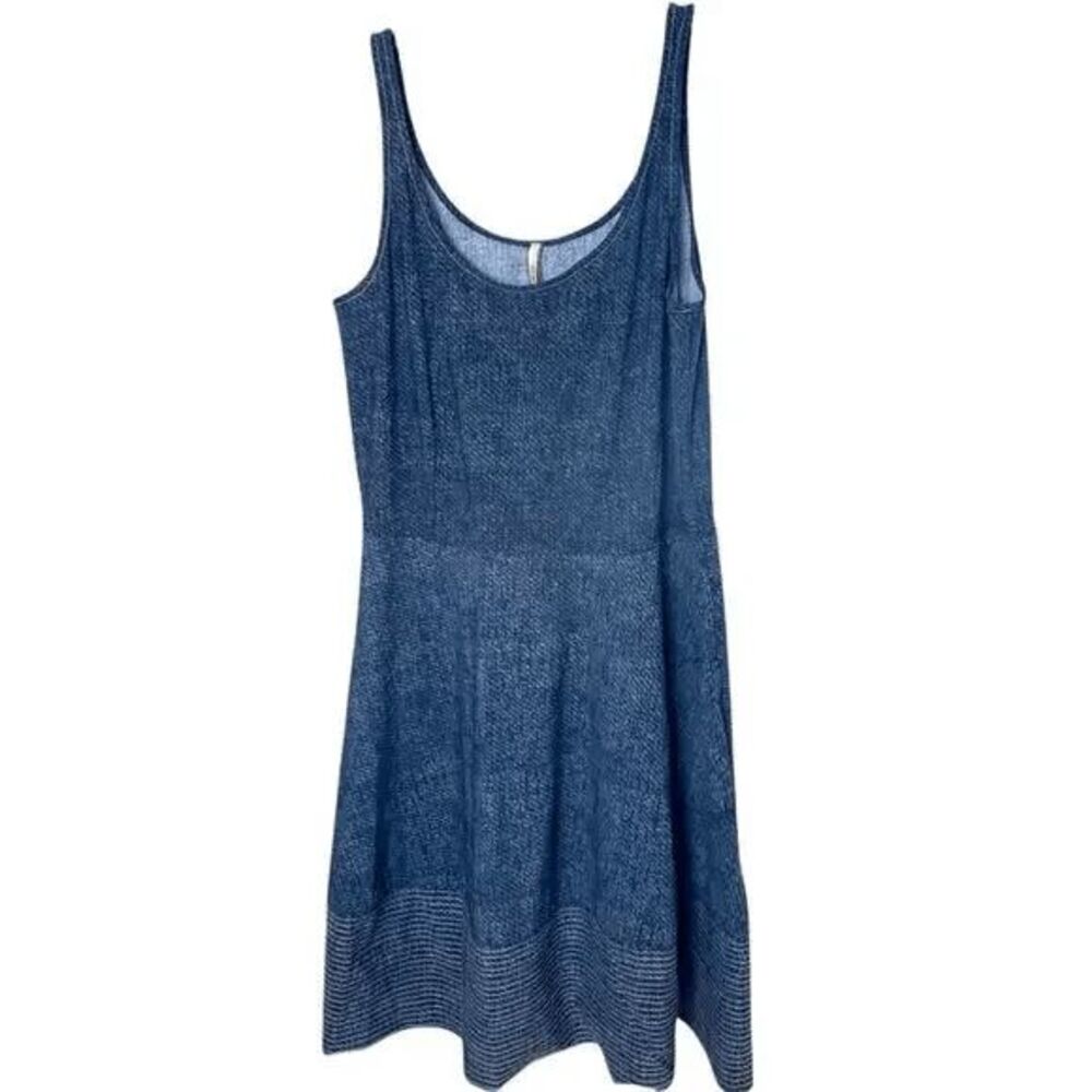 The Perfect Summer Dress! INDIES Fit & Flare Tank Dress with Pockets! Indigo
